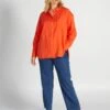 Blusa Lisa - NARANJA 2 Blusa Lisa - NARANJA -TrendyModa Ventas blusa lisa naranja aiu20 2 frb1