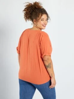 Blusa - Naranja -TrendyModa Ventas blusa naranja aea33 2 frb4