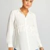Blusa Premamá Entallada - Blanco 1 Blusa Premamá Entallada - Blanco -TrendyModa Ventas blusa premama entallada blanco ajq27 1 frb1