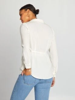 Blusa Premamá Entallada - Blanco -TrendyModa Ventas blusa premama entallada blanco ajq27 1 frb3