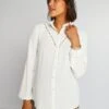 Blusa Punto Calado Premamá - Blanco -TrendyModa Ventas blusa punto calado premama blanco ajq19 1 frb1