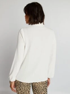 Blusa Punto Calado Premamá - Blanco -TrendyModa Ventas blusa punto calado premama blanco ajq19 1 frb3
