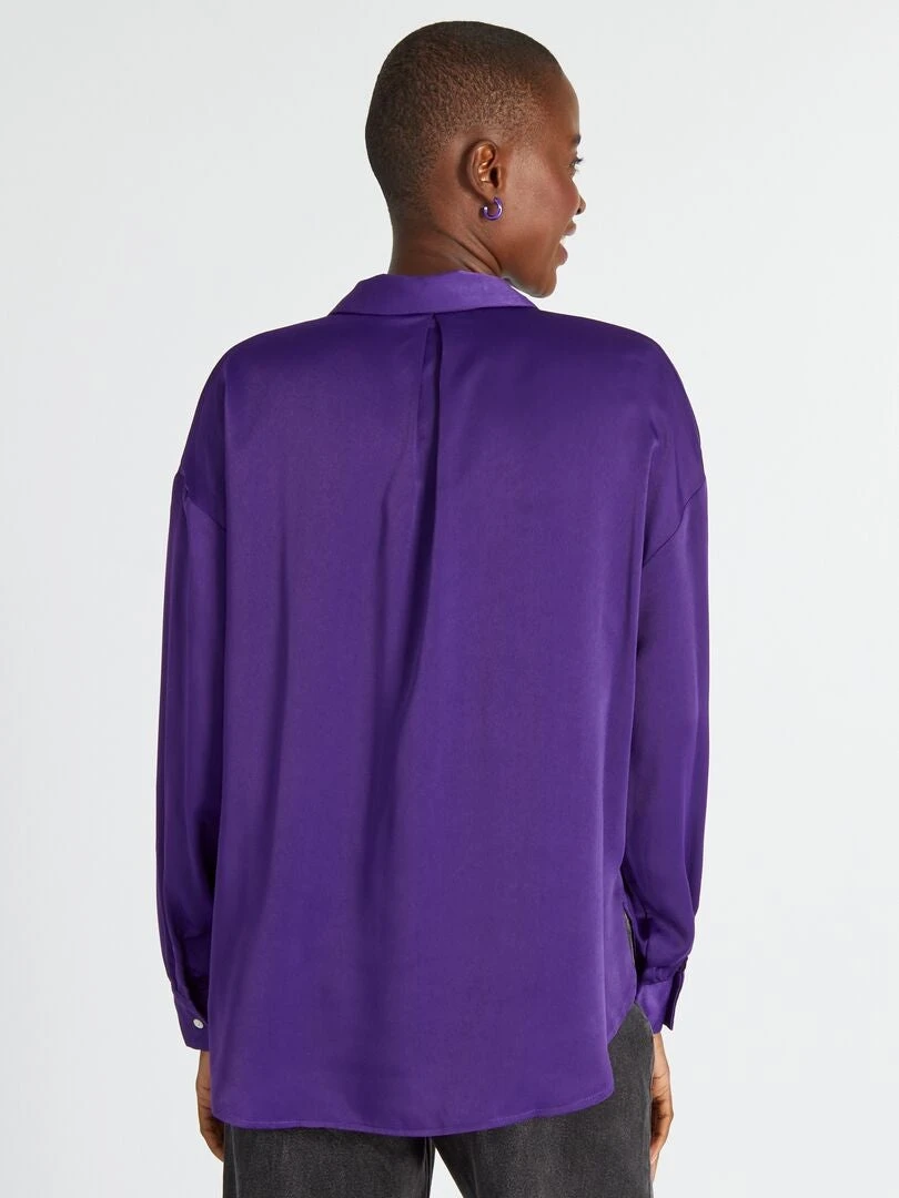 Blusa Satinada De Manga Larga - ACAL 6 Blusa Satinada De Manga Larga - ACAL - Imagen 4