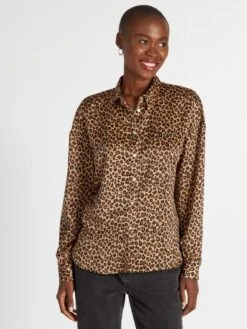 Blusa Satinada De Manga Larga - LEOLEO 13 Blusa Satinada De Manga Larga - LEOLEO -TrendyModa Ventas blusa satinada de manga larga leoleo aee25 6 frb6