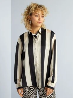 Blusa Satinada De Manga Larga - WHIST BLANCO -TrendyModa Ventas blusa satinada de manga larga whist blanco aee25 3 frb4