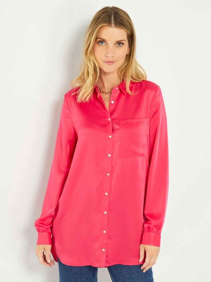 Blusa Satinada - ROSA 3 Blusa Satinada - ROSA