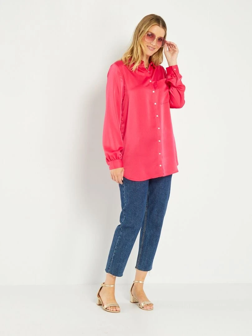 Blusa Satinada - ROSA 4 Blusa Satinada - ROSA - Imagen 2