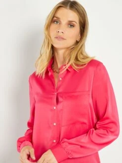 Blusa Satinada - ROSA 8 Blusa Satinada - ROSA -TrendyModa Ventas blusa satinada rosa aea98 1 frb3