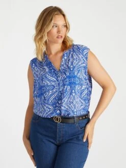 Blusa Sin Mangas 'Only' - AZUL