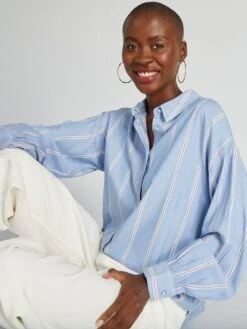 Blusa Vaporosa A Rayas - DESENFOQUE DE RAYOS