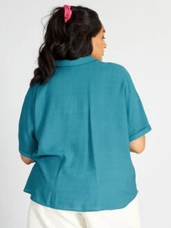 Blusa Vaporosa Con Cuello Italiano - EXÓTICO_PL -TrendyModa Ventas blusa vaporosa con cuello italiano exoticopl ato79 1 frb3