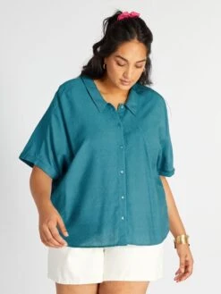 Blusa Vaporosa Con Cuello Italiano - EXÓTICO_PL -TrendyModa Ventas blusa vaporosa con cuello italiano exoticopl ato79 1 frb4