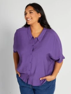 Blusa Vaporosa Con Cuello Italiano - PEDO MORADO -TrendyModa Ventas blusa vaporosa con cuello italiano pedo morado ato79 3 frb2