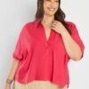 Blusa Vaporosa Con Cuello Italiano - ROSA LA TIENE -TrendyModa Ventas blusa vaporosa con cuello italiano rosa la tiene ato79 2 frb1
