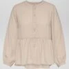 Blusa Vaporosa Con Cuello Redondo 'Only' - Beige -TrendyModa Ventas blusa vaporosa con cuello redondo only beige zm902 1 frb1