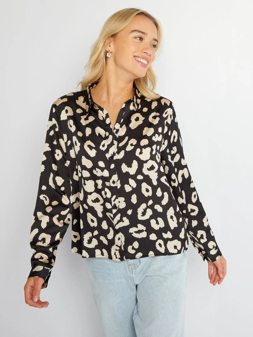 Blusa Vaporosa Con Estampado 'JDY' - Leopardo 3 Blusa Vaporosa Con Estampado 'JDY' - Leopardo