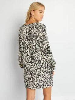 Blusa Vaporosa Con Estampado - Negro/blanco 8 Blusa Vaporosa Con Estampado - Negro/blanco -TrendyModa Ventas blusa vaporosa con estampado negroblanco ahz82 1 frb3