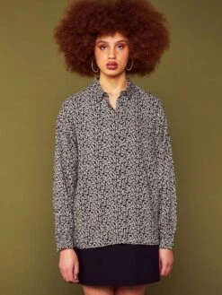 Blusa Vaporosa De Flores - BLACWHBAS5 -TrendyModa Ventas blusa vaporosa de flores blacwhbas5 aee36 2 frb4