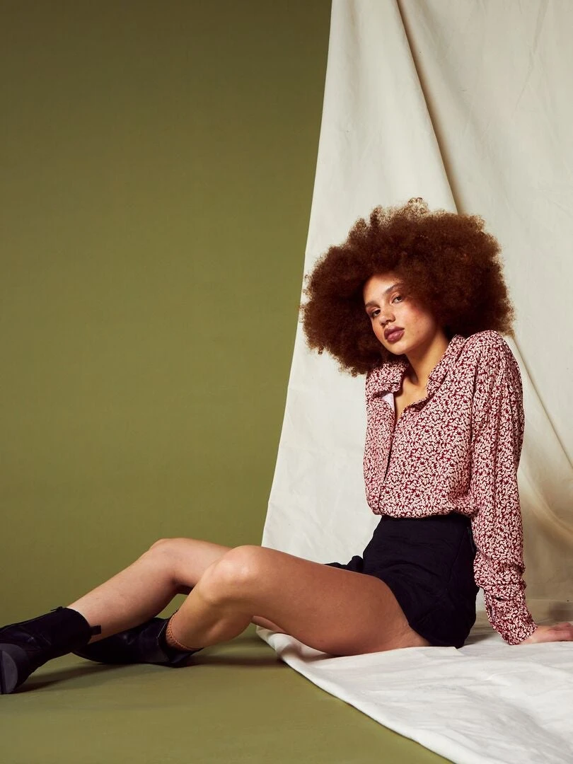 Blusa Vaporosa De Flores - ROJOWHBAS5 5 Blusa Vaporosa De Flores - ROJOWHBAS5 - Imagen 3