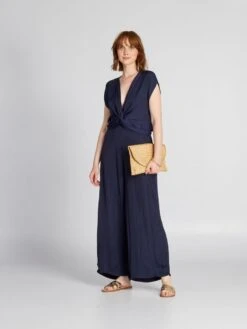 Blusa Vaporosa De Manga Corta - MARINA_ -TrendyModa Ventas blusa vaporosa de manga corta marina ato63 1 frb2