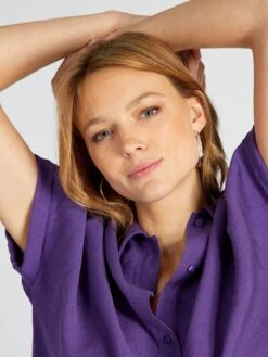 Blusa Vaporosa De Manga Corta - PURPURA 12 Blusa Vaporosa De Manga Corta - PURPURA -TrendyModa Ventas blusa vaporosa de manga corta purpura ato72 2 frb4