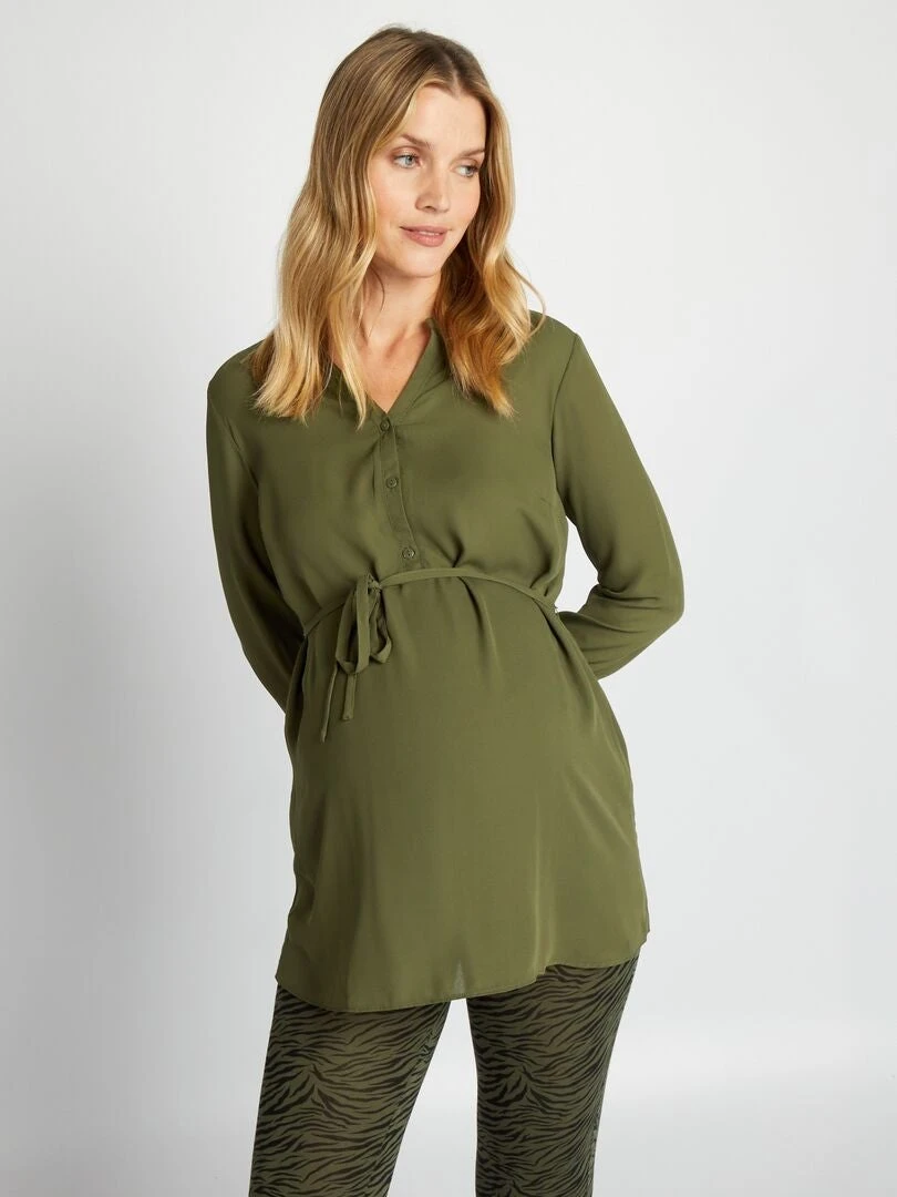 Blusa Vaporosa De Manga Larga - CAQUI DE UVA 6 Blusa Vaporosa De Manga Larga - CAQUI DE UVA - Imagen 4