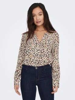 Blusa Vaporosa Estampada 'JDY' - BLANCO