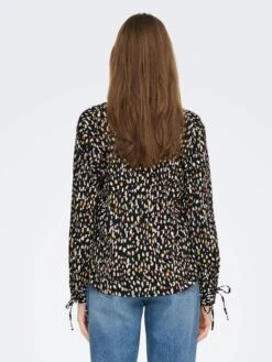 Blusa Vaporosa Estampada 'JDY' - NEGRO -TrendyModa Ventas blusa vaporosa estampada jdy negro zq395 2 frb3