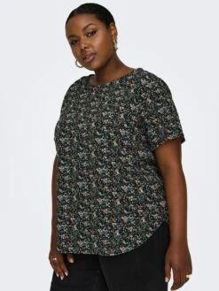 Blusa Vaporosa 'Only Carmakoma' - IMPRESIÓN VERDE -TrendyModa Ventas blusa vaporosa only carmakoma impresion verde aud34 3 frb2