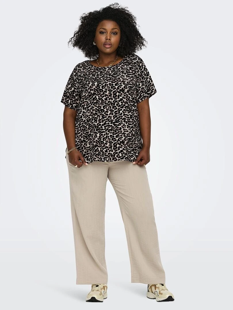 Blusa Vaporosa 'Only Carmakoma' - Leopardo 4 Blusa Vaporosa 'Only Carmakoma' - Leopardo - Imagen 2