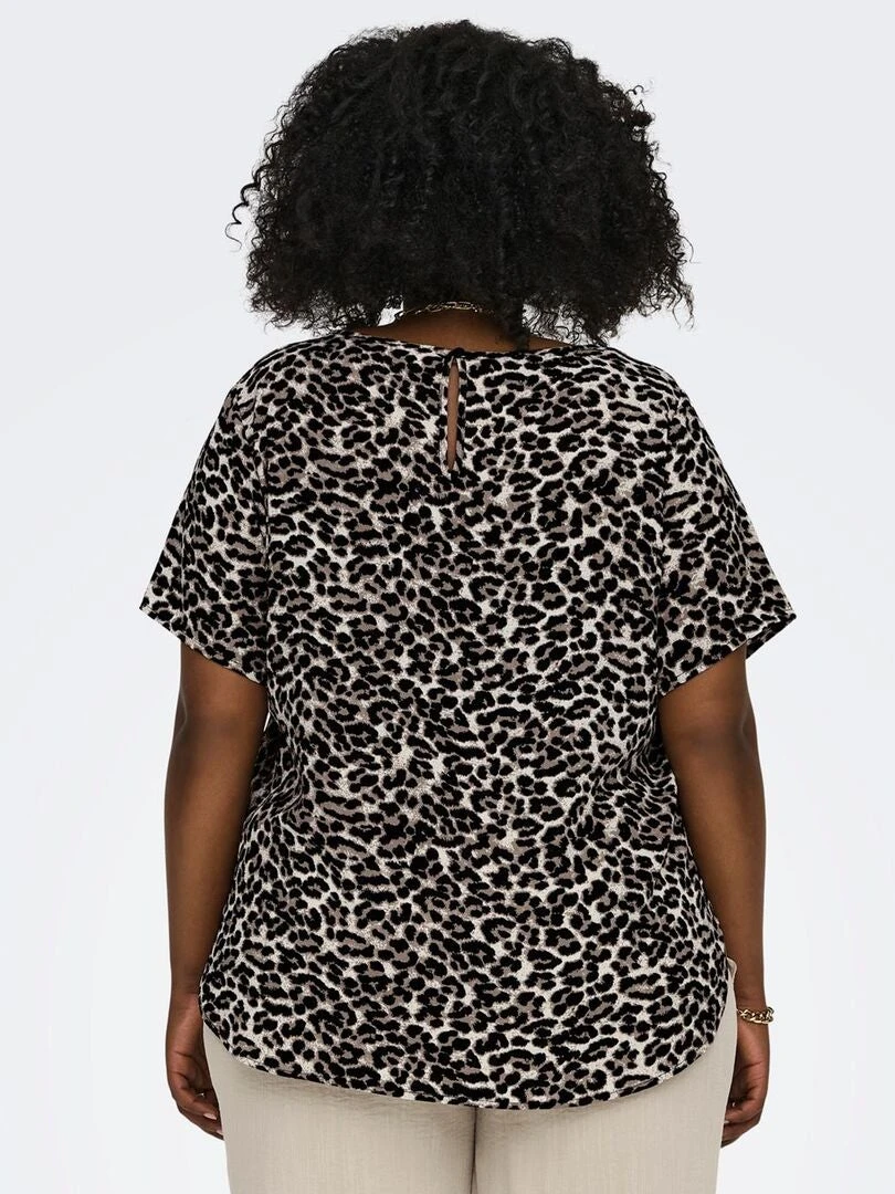 Blusa Vaporosa 'Only Carmakoma' - Leopardo 5 Blusa Vaporosa 'Only Carmakoma' - Leopardo - Imagen 3
