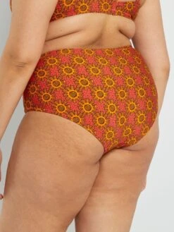 Braguita De Bikini De Talle Alto Con Estampado Wax - ROJO -TrendyModa Ventas braguita de bikini de talle alto con estampado wax rojo zs148 1 frb4