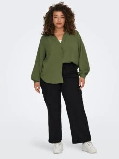 Camisa Con Escote De Pico 'Only Carmakoma' - KAKI 7 Camisa Con Escote De Pico 'Only Carmakoma' - KAKI -TrendyModa Ventas camisa con escote de pico only carmakoma kaki amw84 3 frb2