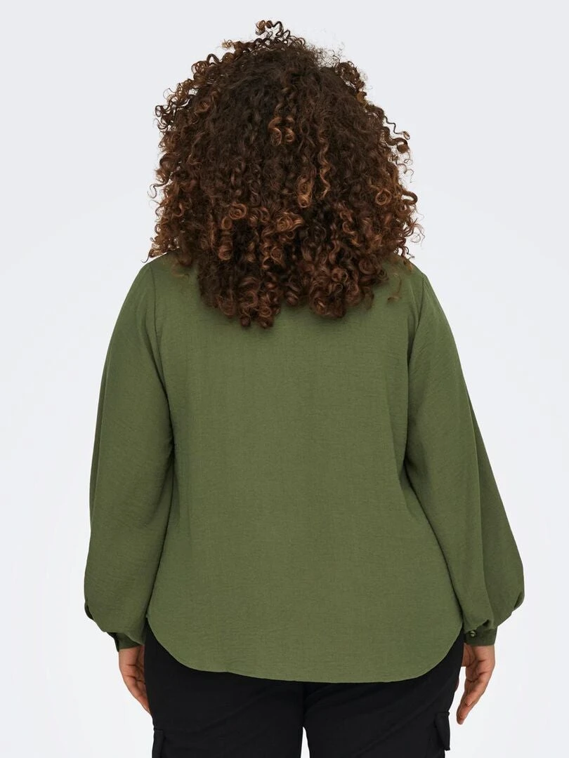 Camisa Con Escote De Pico 'Only Carmakoma' - KAKI 5 Camisa Con Escote De Pico 'Only Carmakoma' - KAKI - Imagen 3