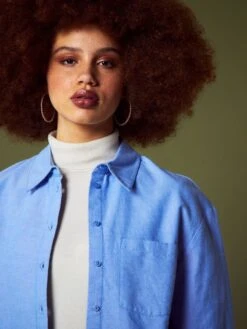 Camisa Cropped Oxford - AZULOXFORD -TrendyModa Ventas camisa cropped oxford azuloxford axn35 1 frb3