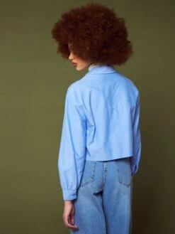 Camisa Cropped Oxford - AZULOXFORD -TrendyModa Ventas camisa cropped oxford azuloxford axn35 1 frb4