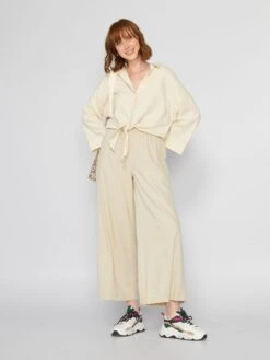 Camisa De Popelina - BEIGE -TrendyModa Ventas camisa de popelina beige acw51 2 frb2