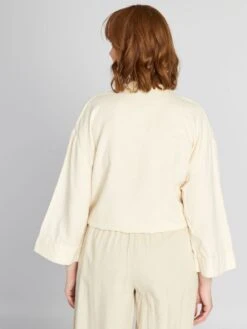 Camisa De Popelina - BEIGE -TrendyModa Ventas camisa de popelina beige acw51 2 frb3