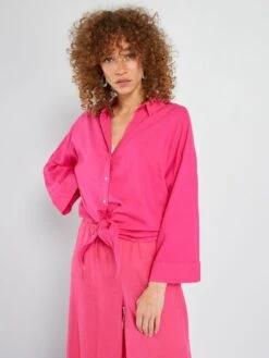 Camisa De Popelina - Rosa Intenso 10 Camisa De Popelina - Rosa Intenso -TrendyModa Ventas camisa de popelina rosa intenso acw51 4 frb3