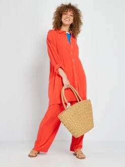 Camisa De Punto De Crepé - ROSA