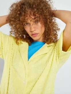 Camisa De Rizo - Amarillo -TrendyModa Ventas camisa de rizo amarillo anb36 1 frb5