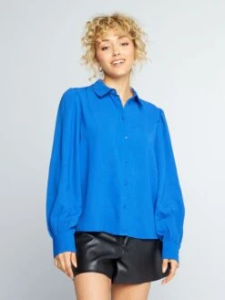 Camisa Gruesa 'JDY' - Azul -TrendyModa Ventas camisa gruesa jdy azul amw32 1 frb4