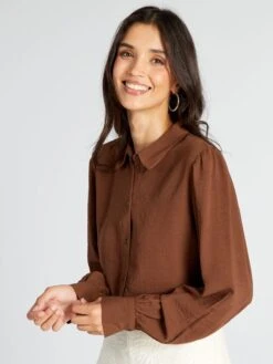 Camisa Gruesa 'JDY' - Castaño