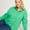 Camisa Larga Con Cuello Italiano - KELLY VERDE 1 Camisa Larga Con Cuello Italiano - KELLY VERDE -TrendyModa Ventas camisa larga con cuello italiano kelly verde aee84 6 frb1