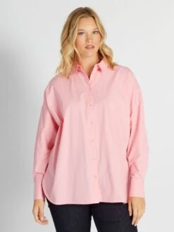 Camisa Larga Con Cuello Italiano - PONI ROSA 8 Camisa Larga Con Cuello Italiano - PONI ROSA -TrendyModa Ventas camisa larga con cuello italiano poni rosa aee84 5 frb3