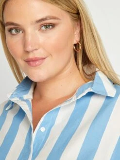 Camisa Larga Con Cuello Italiano - RAYCOCOBLU -TrendyModa Ventas camisa larga con cuello italiano raycocoblu aee84 3 frb3