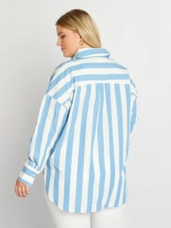 Camisa Larga Con Cuello Italiano - RAYCOCOBLU -TrendyModa Ventas camisa larga con cuello italiano raycocoblu aee84 3 frb4