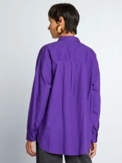 Camisa Lisa De Popelina - MORADO EL -TrendyModa Ventas camisa lisa de popelina morado el yz369 14 frb4