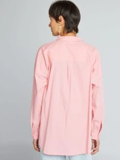 Camisa Lisa De Popelina - PONI ROSA -TrendyModa Ventas camisa lisa de popelina poni rosa yz369 12 frb5
