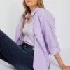 Camisa Lisa De Popelina - PURPURA 2 Camisa Lisa De Popelina - PURPURA -TrendyModa Ventas camisa lisa de popelina purpura yz369 11 frb1